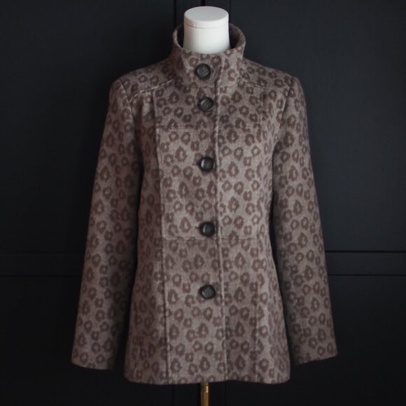 Northern Reflections Jackets & Blazers - Northern Reflections | Vintage Wool Blend Leopard Coat